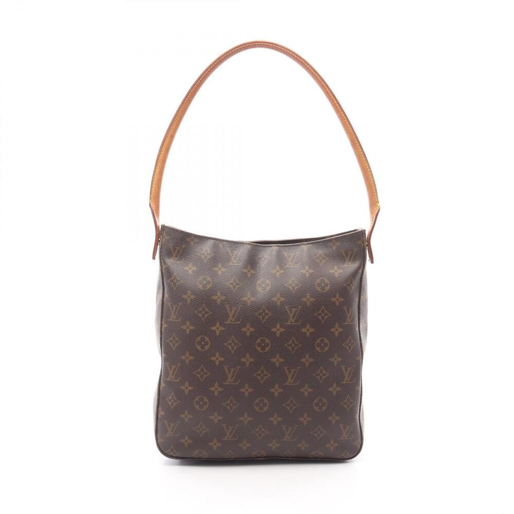 Louis Vuitton Looping Shoulder Bag Canvas Leather Monogram Brown